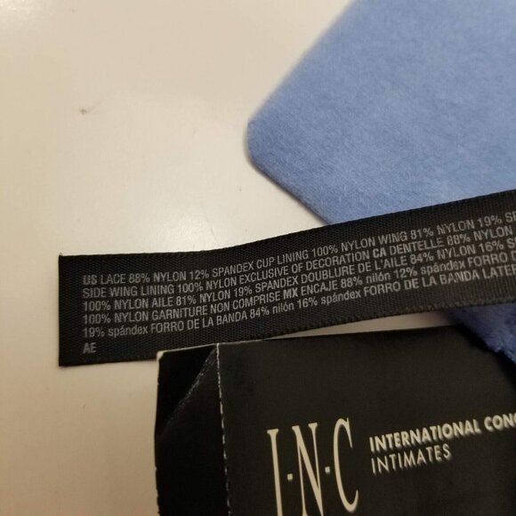 INC International Concept Women's Lace Halter Back Bralette Yacht Blue Sz 1X-NWT - Picture 8 of 10